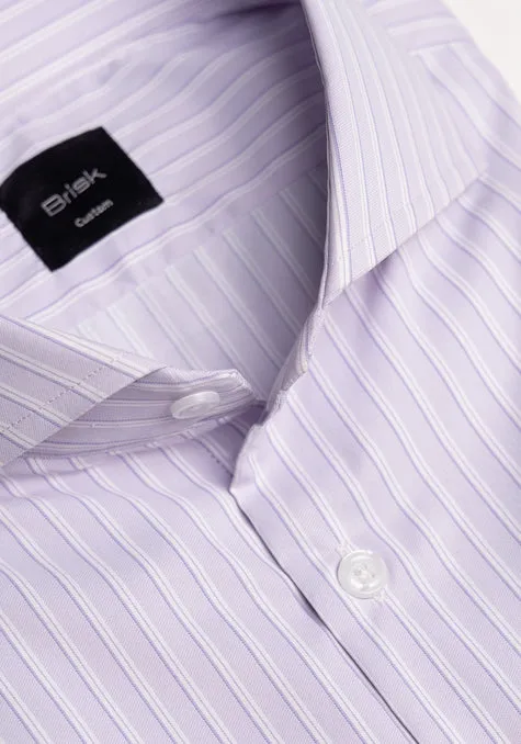Lavender Performance Stretch Stripes Shirt- Wrinkle Free sold by Brisk Shirts product image thumbnail 2