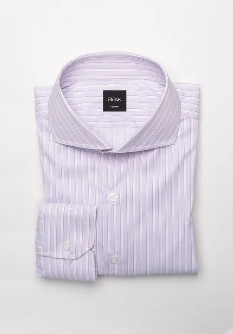 Lavender Performance Stretch Stripes Shirt- Wrinkle Free sold by Brisk Shirts
