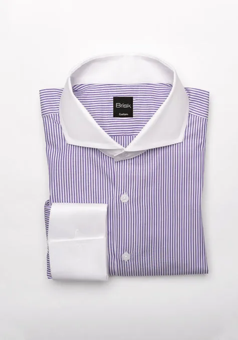 Fine Purple Pencil Stripes Shirt - Wrinkle Resistant sold by Brisk Shirts