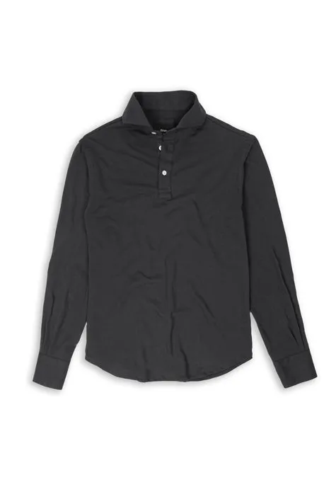 Grey Feather Soft Piqué Full Sleeve Polo Shirt sold by Brisk Shirts product image thumbnail 3