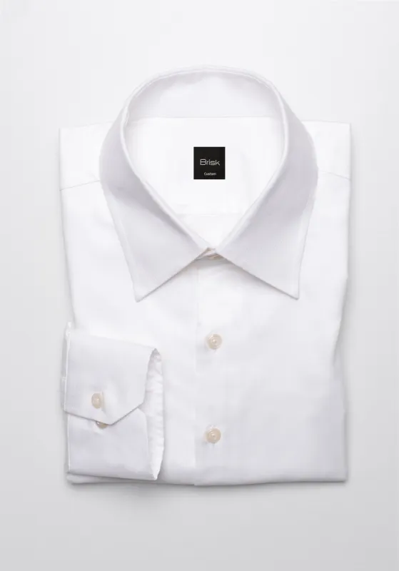Egyptian Pearl White Pinpoint Shirt sold by Brisk Shirts