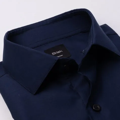 Navy Blue Egyptian Shirt sold by Brisk Shirts product image thumbnail 3