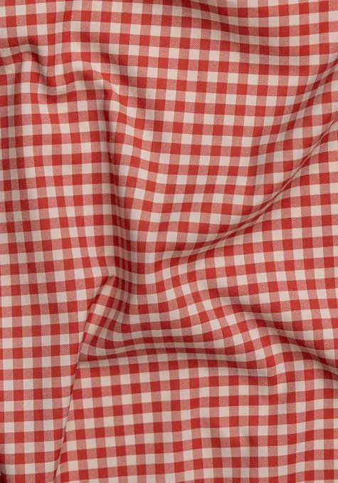 Red Gingham Performance Stretch - Wrinkle Free sold by Brisk Shirts product image thumbnail 3