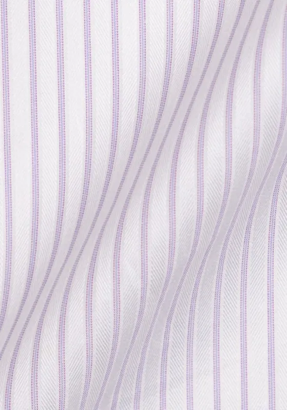 Crisp Pastel Lilac Gloss Structured Stripes sold by Brisk Shirts