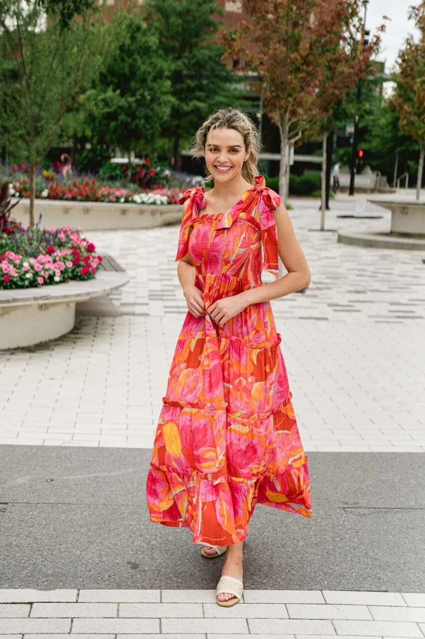 Audrey Midi Dress | Bright Floral - final sale sold by Briton Court