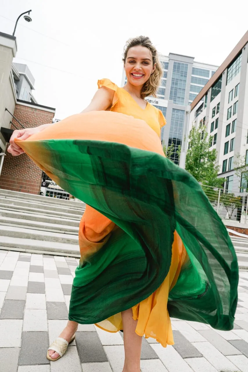 Jenny Maxi Dress | Ombre Sunrise sold by Briton Court product image thumbnail 2