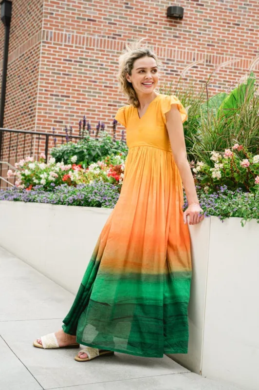 Jenny Maxi Dress | Ombre Sunrise sold by Briton Court