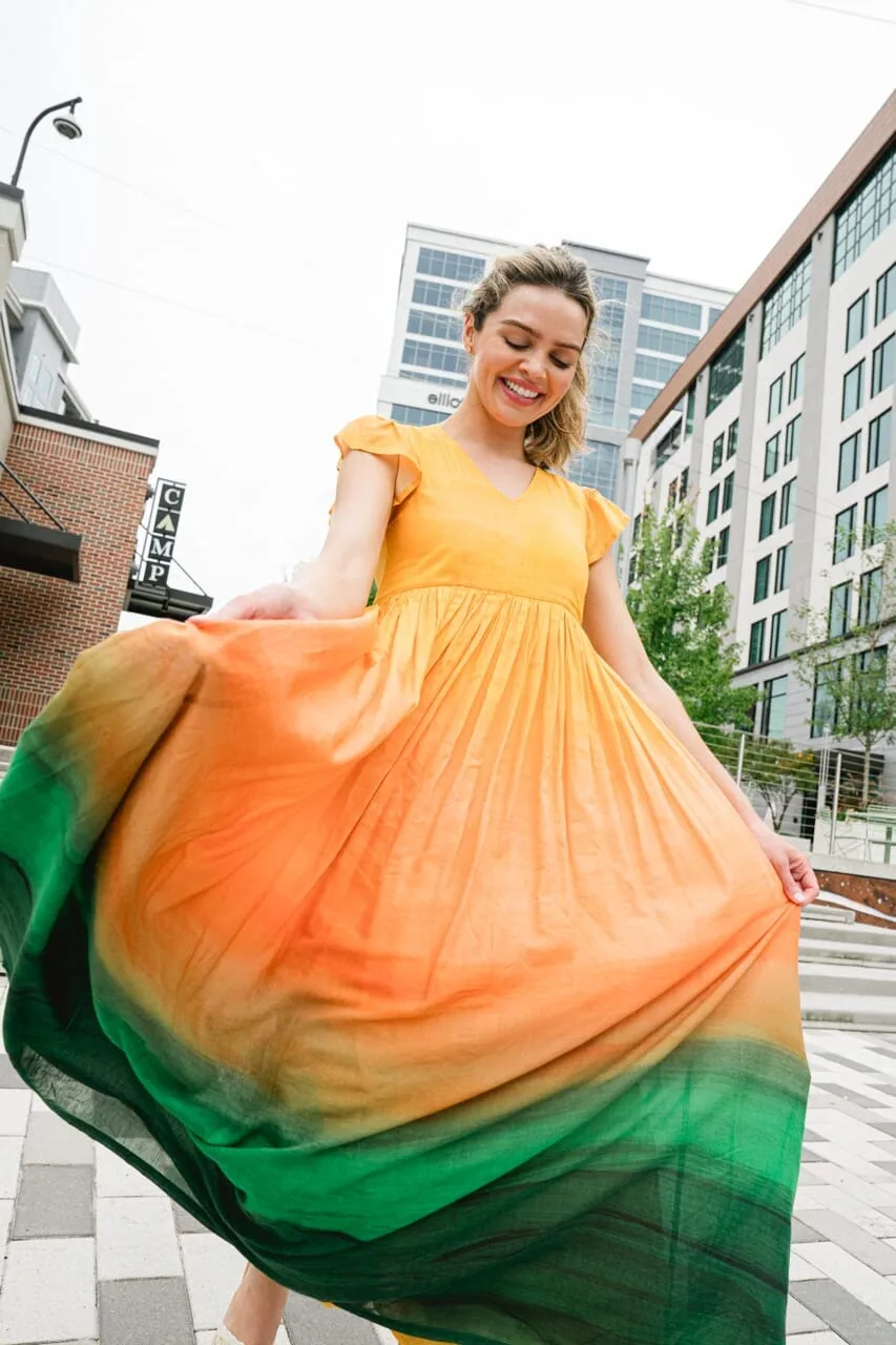 Jenny Maxi Dress | Ombre Sunrise sold by Briton Court product image thumbnail 3