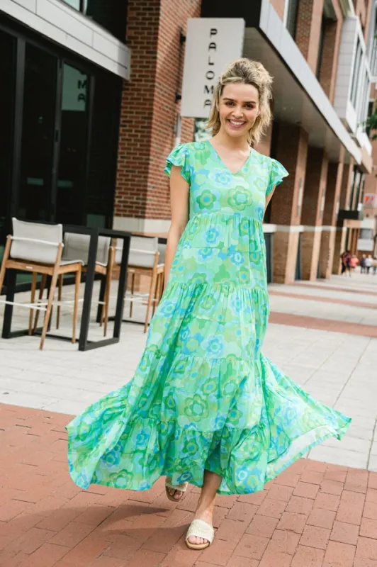 Jenny Maxi Dress | Summer Green sold by Briton Court