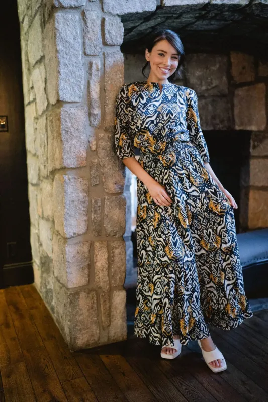 Savannah Maxi Skirt - Tiger Ikat sold by Briton Court