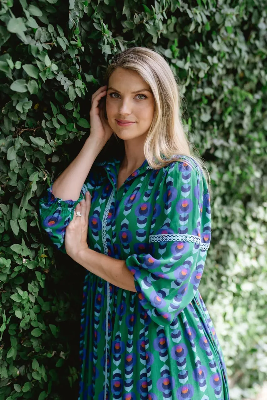 Alexi Maxi Dress- Winter Cobalt Green sold by Briton Court product image thumbnail 5