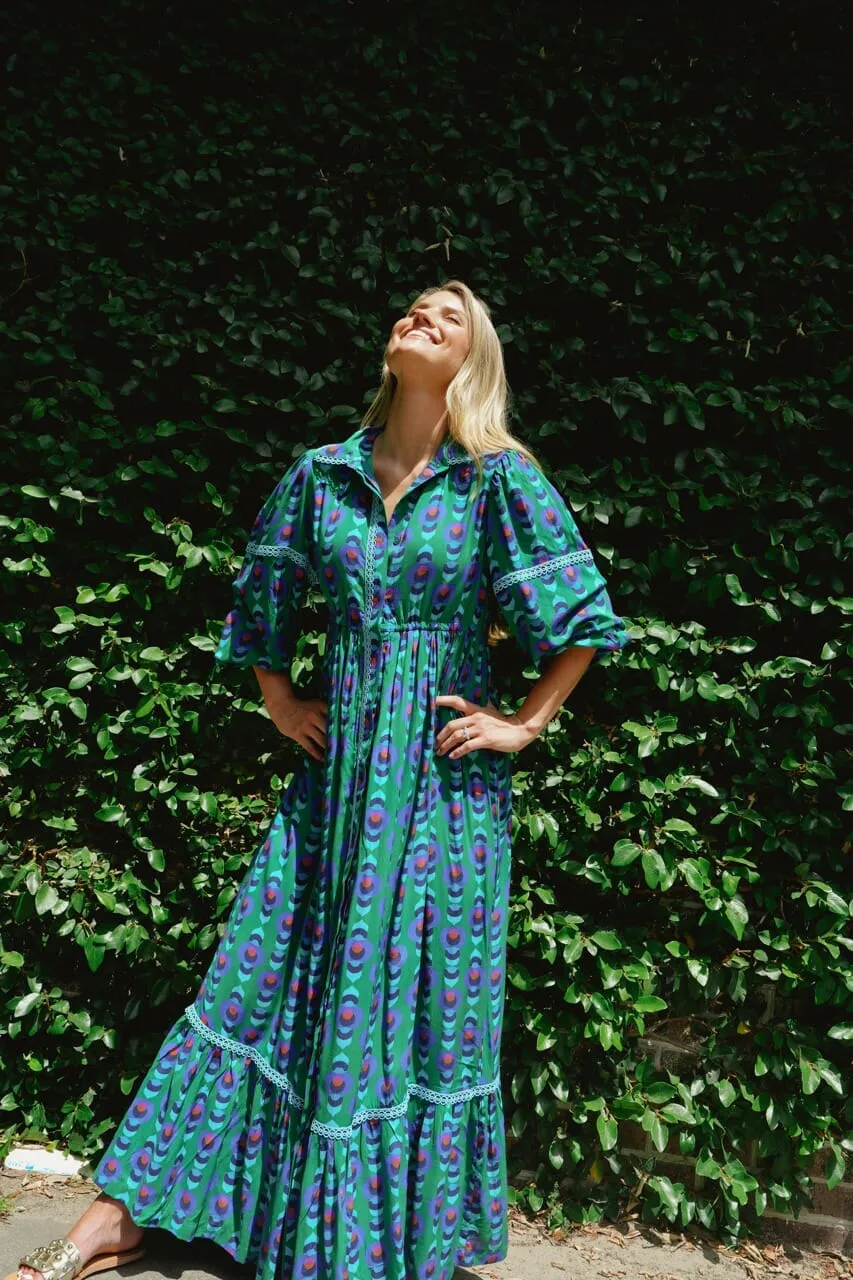 Alexi Maxi Dress- Winter Cobalt Green sold by Briton Court product image thumbnail 2