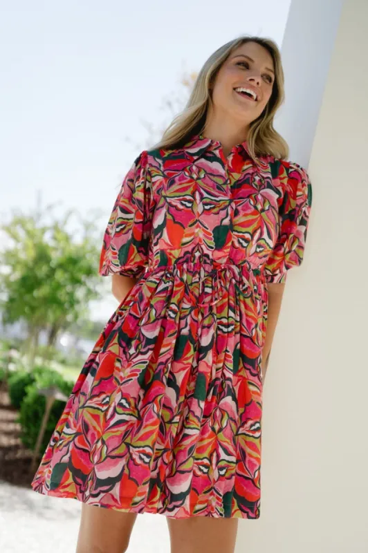 Eva Mini Cinched Waist Dress sold by Briton Court