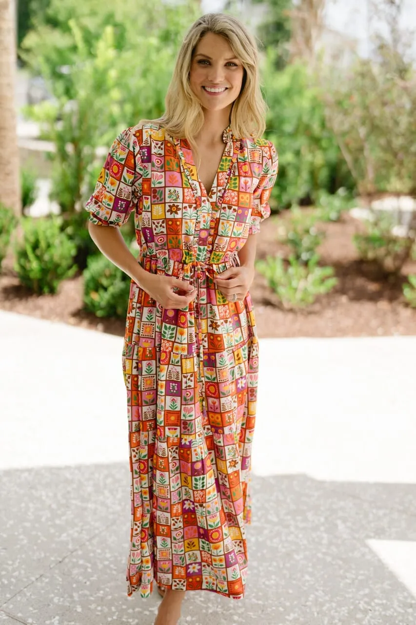 Kayley Midi Dress - Floral Motif sold by Briton Court