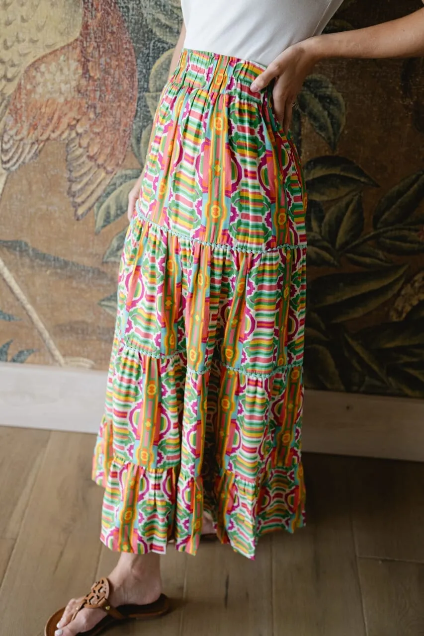 Savannah Maxi Skirt - Geo Print sold by Briton Court product image thumbnail 3