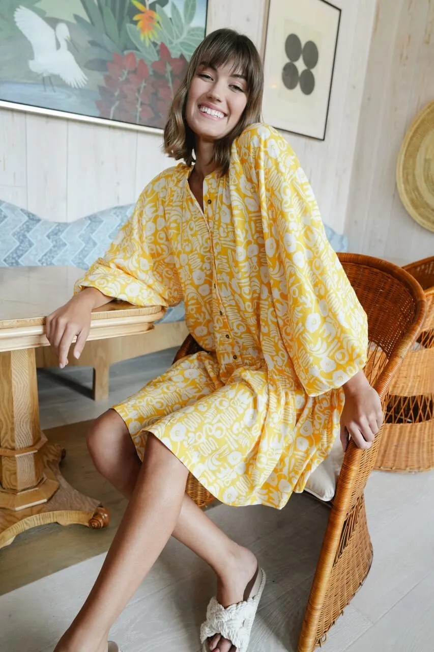 Callie Mini Dress - Yellow sold by Briton Court product image thumbnail 4