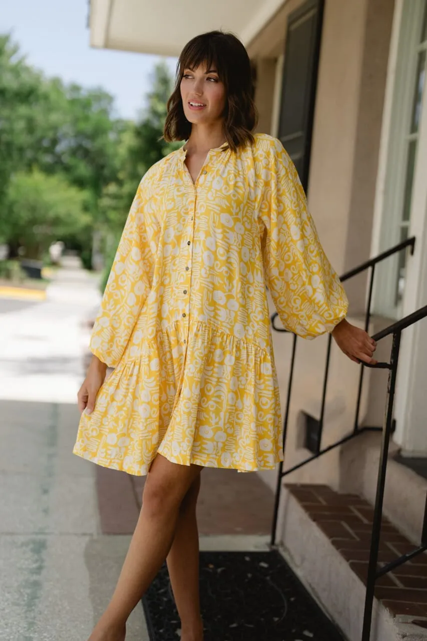 Callie Mini Dress - Yellow sold by Briton Court product image thumbnail 3