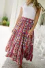Savannah Maxi Skirt - Striped Floral Geo sold by Briton Court