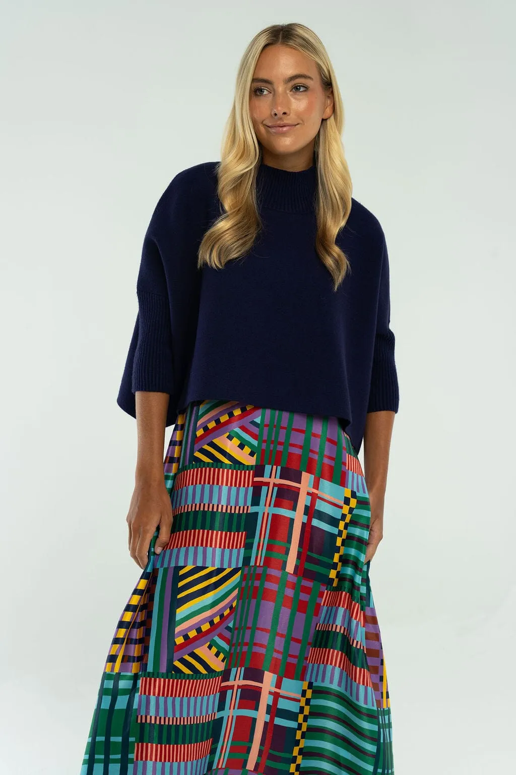 Sophia Sweater | Navy sold by Briton Court