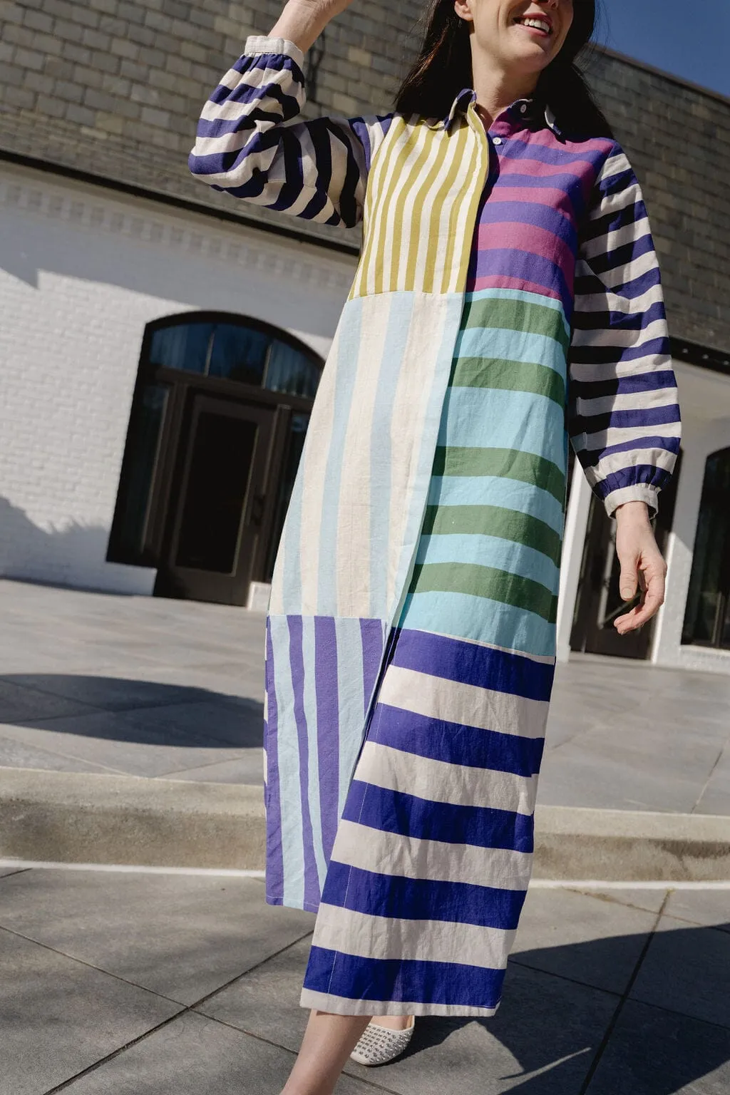Sienna Linen Stripe Midi Dress sold by Briton Court product image thumbnail 3