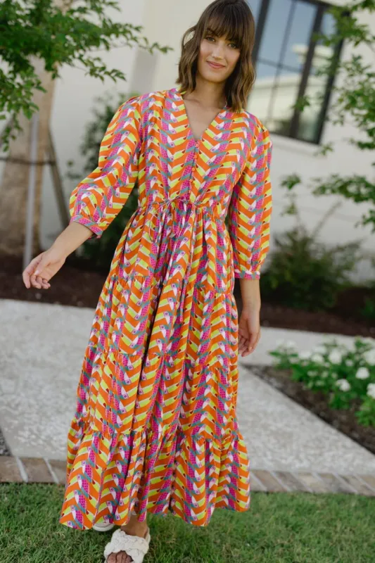 Maria Tie Waist Lilly Dress - Toucan - final sale sold by Briton Court