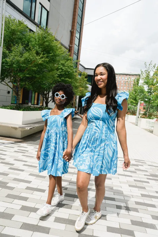 Gabby Mini Dress- Blue - final sale sold by Briton Court