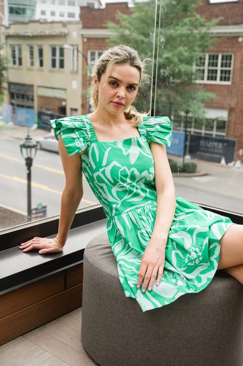 Gabby Mini Dress- Green - final sale sold by Briton Court product image thumbnail 5
