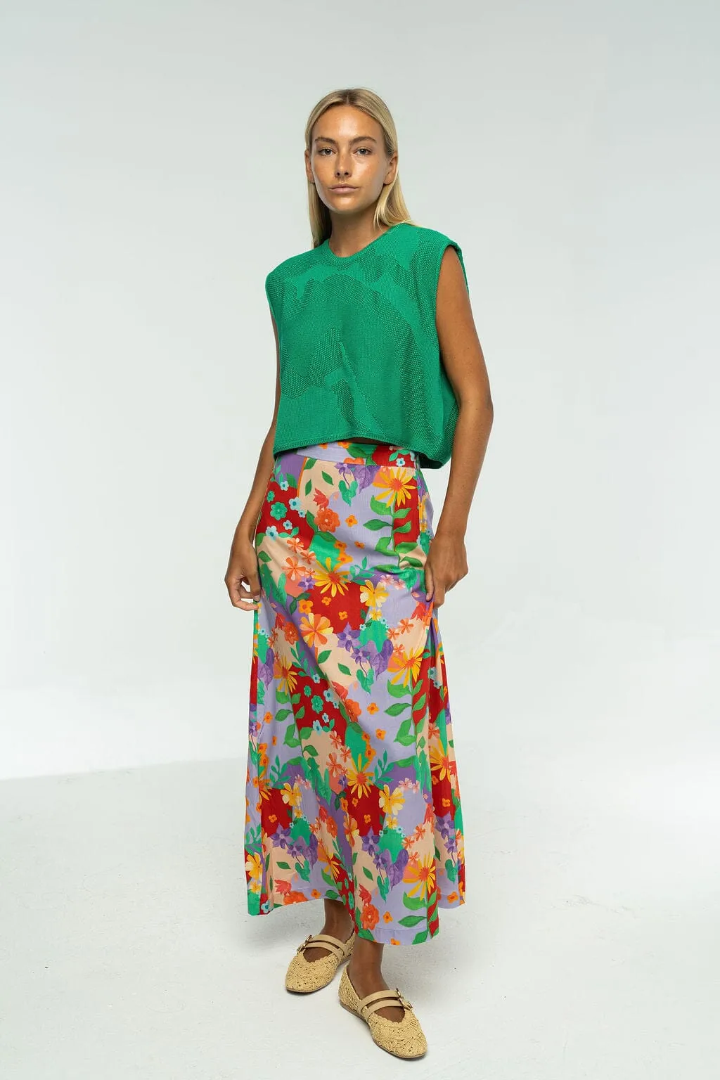 Laura Sleeveless Sweater- Emerald Green sold by Briton Court product image thumbnail 2