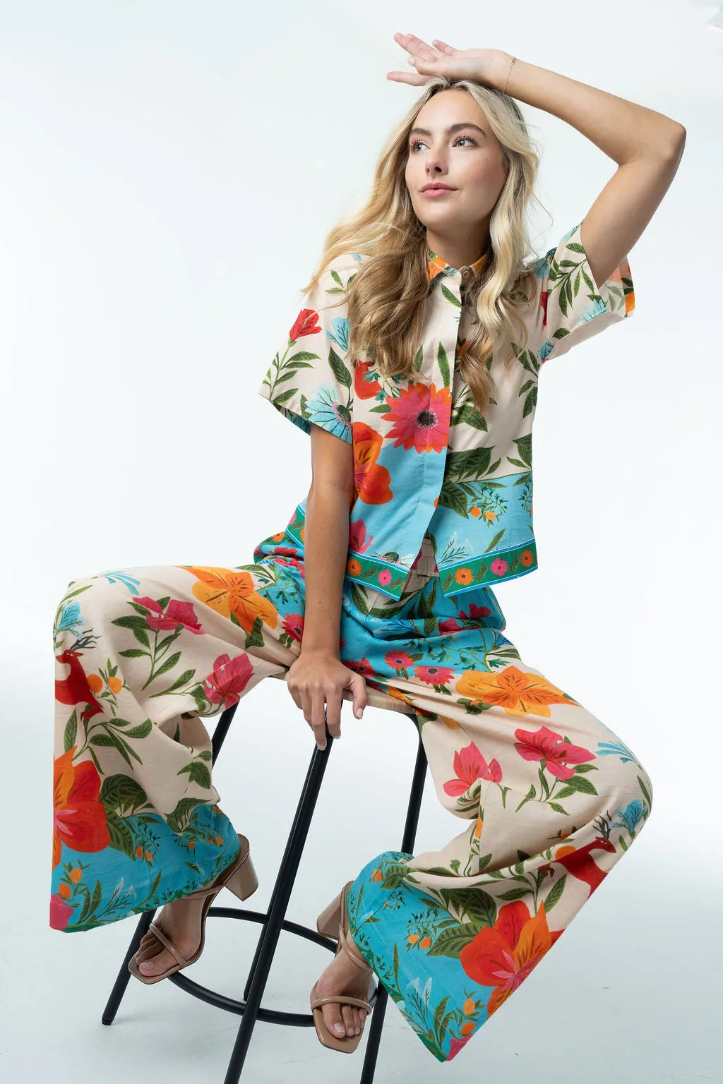 Mabel Linen Top sold by Briton Court