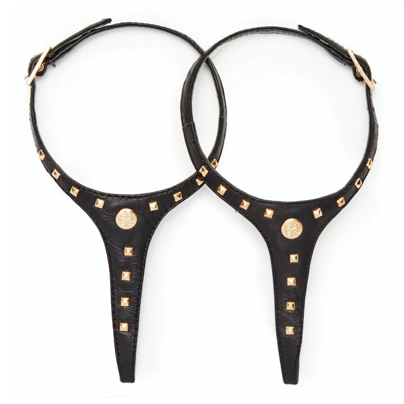 Black Leather with Pyramid Studs sold by Cambiami