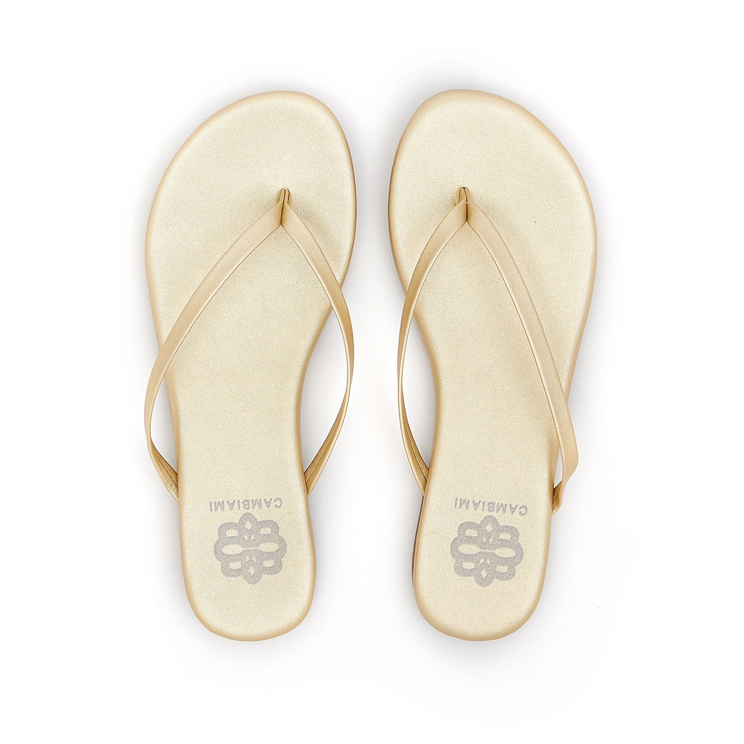 Gold Flip Flop sold by Cambiami