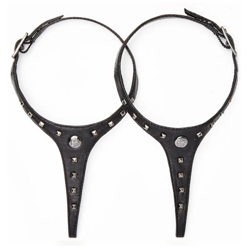 Black Leather with Pewter Studs sold by Cambiami