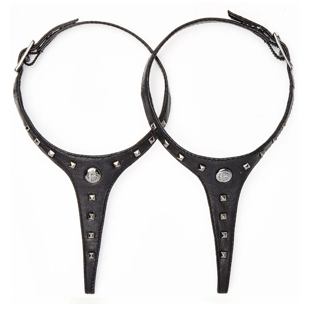 Black Leather with Pewter Studs sold by Cambiami