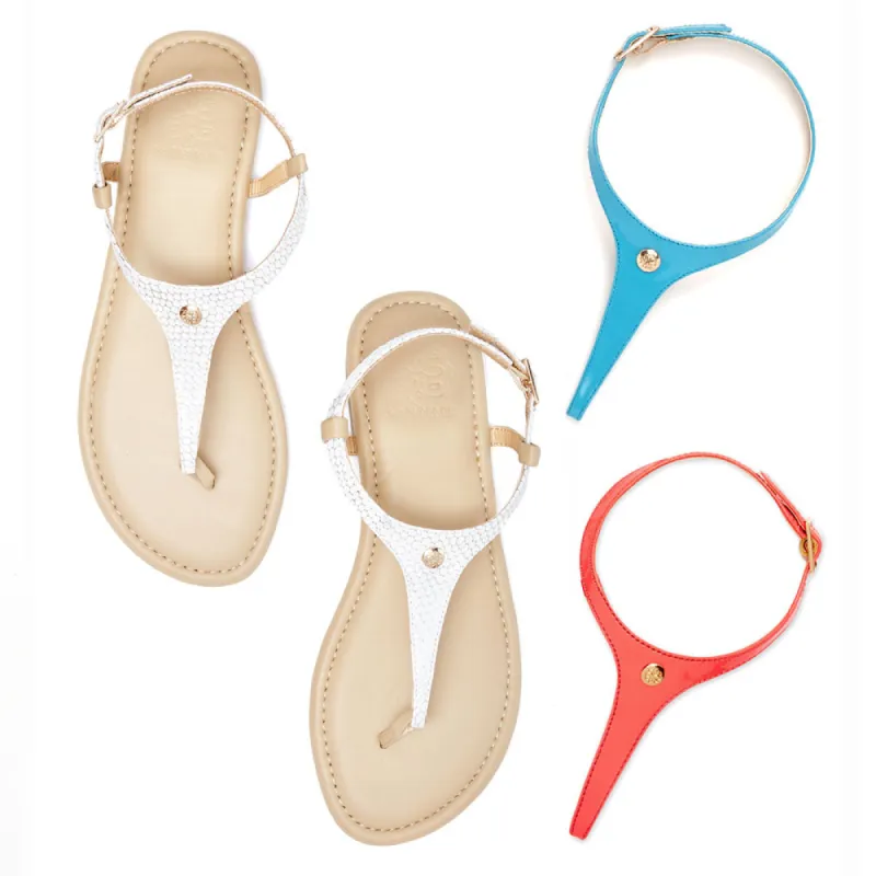 Beach Please Interchangeable sandal set sold by Cambiami