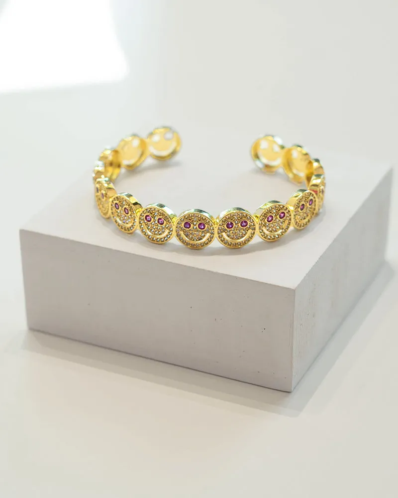 Smiley Gold Plated Bracelet sold by Care Tucker