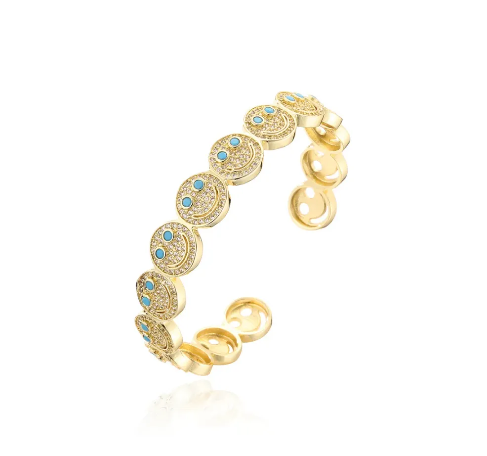 Smiley Gold Plated Bracelet sold by Care Tucker product image thumbnail 5