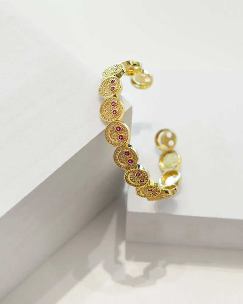 Smiley Gold Plated Bracelet sold by Care Tucker product image thumbnail 3