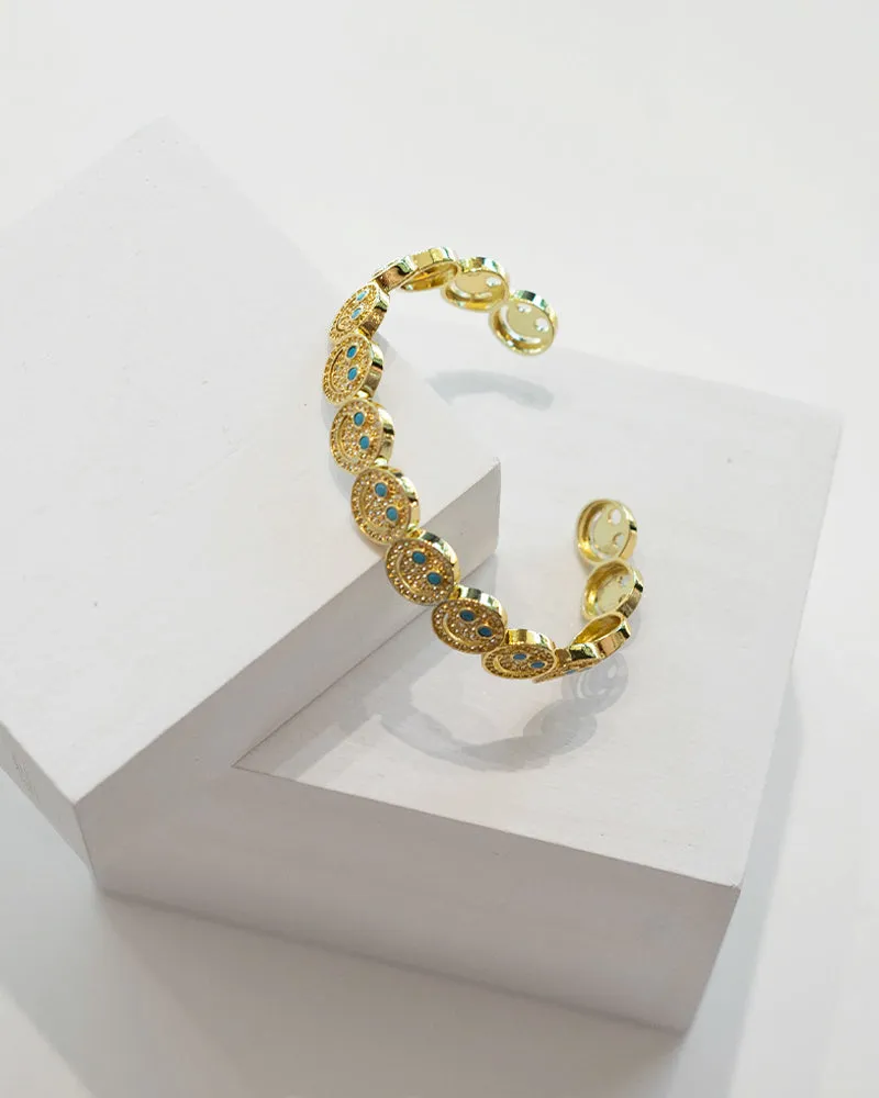 Smiley Gold Plated Bracelet sold by Care Tucker product image thumbnail 2
