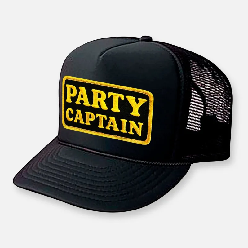 Party Captain Curved Bill Patch Hat sold by Care Tucker