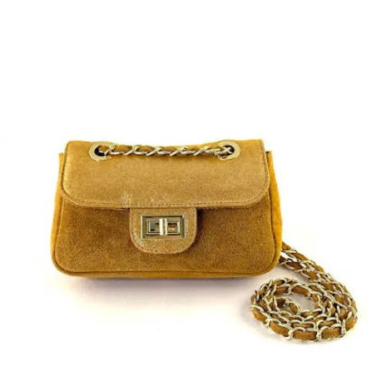 Marisol Genuine Leather Glossy Glitter Crossbody Bag made by Care Tucker