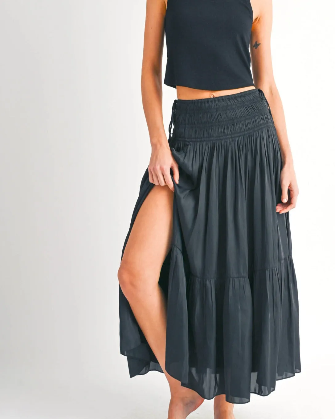 Melory Smocked Waist Maxi Skirt sold by Care Tucker product image thumbnail 3