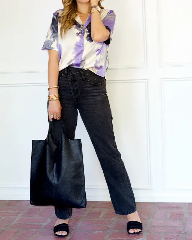 Criss Cross Straight Denim Pant sold by Care Tucker