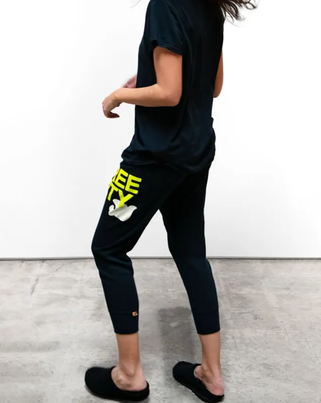 FREECITY 3/4 sweats - squidsink lemons sold by Care Tucker