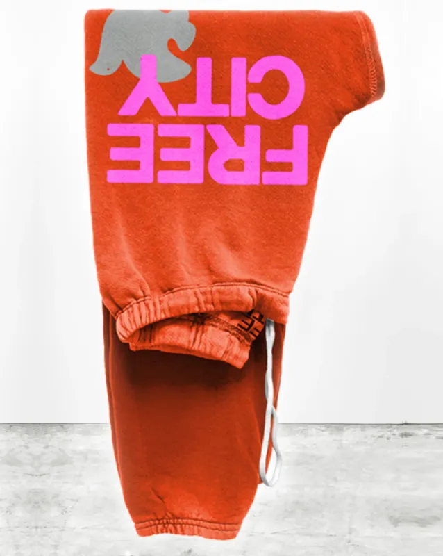 FREECITYlarge sweatpant - orange plant sold by Care Tucker