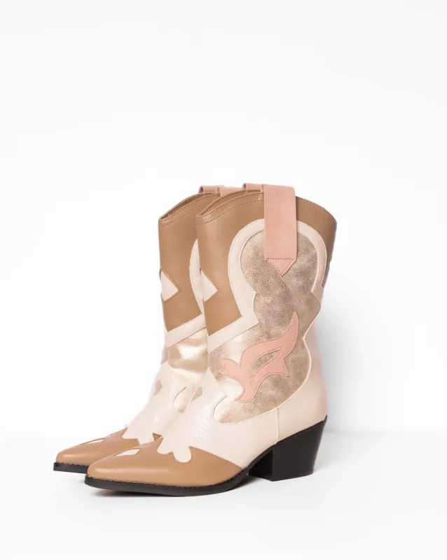 Gold Western Booties sold by Care Tucker