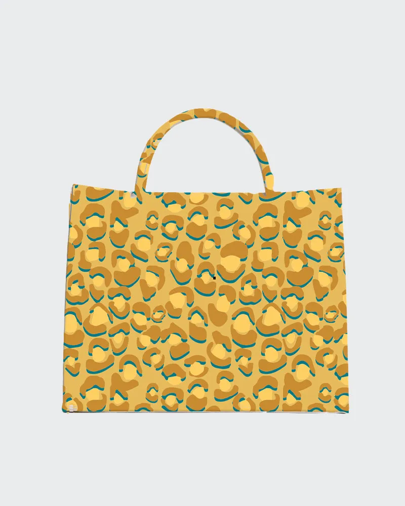 Shaded Leopard Print - Box Tote sold by Care Tucker