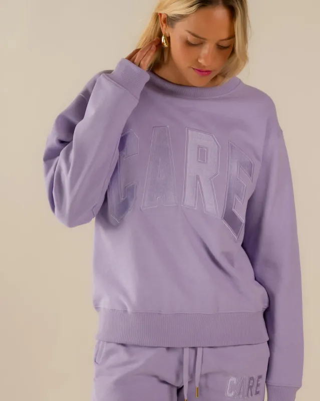 90’s Baggy CARE Crewneck - Lilac sold by Care Tucker