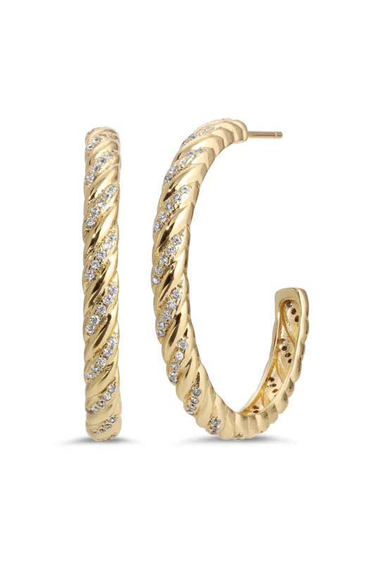 Lg Gina Twist Hoops sold by Care Tucker