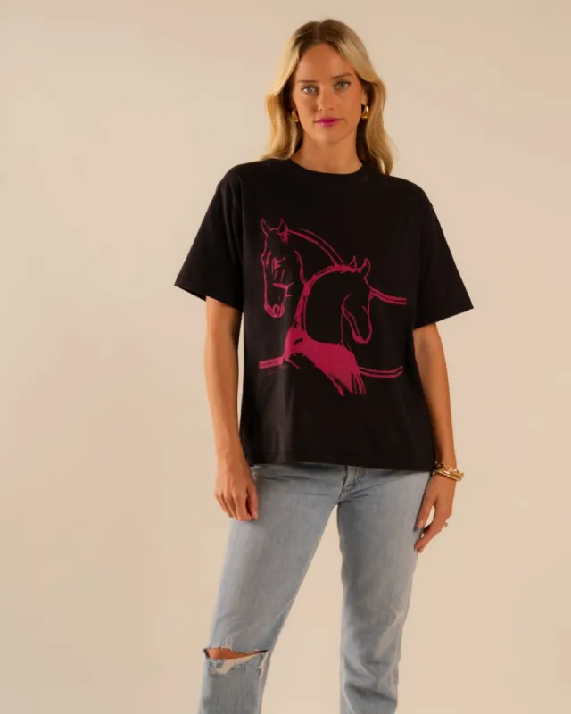 Marlie Tee Horses Embrace Black sold by Care Tucker