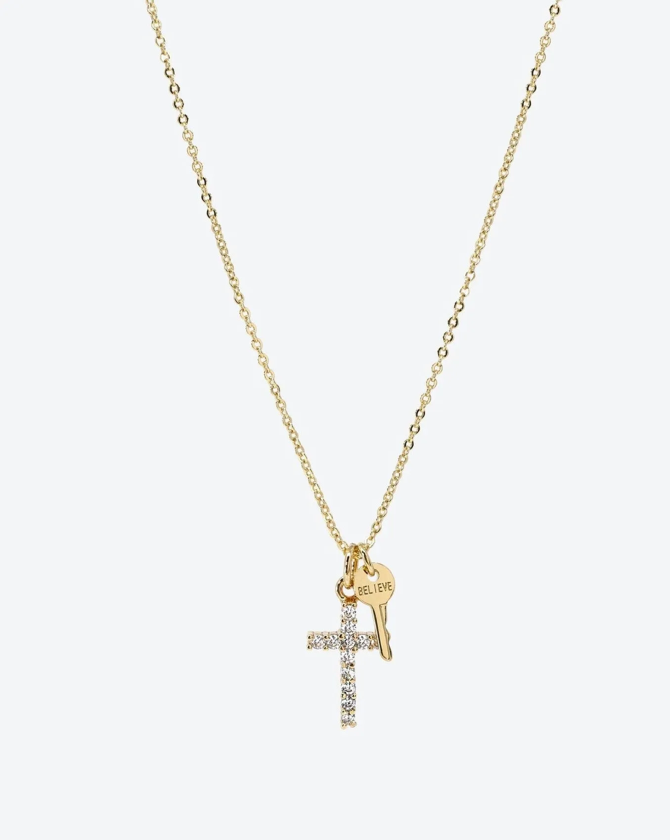 Pavé Mini Cross Necklace sold by Care Tucker